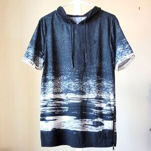 Marc Ecko | Cut & Sew | Black and White Hooded Tee | S/C